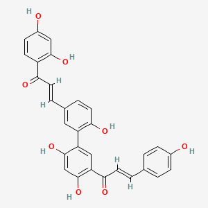 molecular formula C30H22O8 B1238398 rhuschalcone VI 