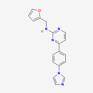 N-(furan-2-ylmethyl)-4-(4-imidazol-1-ylphenyl)pyrimidin-2-amine