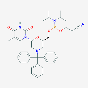 molecular formula C38H46N5O5P B12384016 N-Trityl-morpholino-T-5'-O-phosphoramidite 