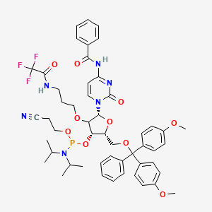 molecular formula C51H58F3N6O10P B12384032 N4-Benzoyl-5'-O-DMTr-2'-O-(N3-trifluoroacetyl) aminopropyl cytidine 3'-CED phosphoramidite 