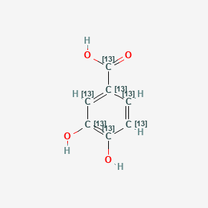 3,4-dihydroxy(1,2,3,4,5,6-13C6)cyclohexa-1,3,5-triene-1-carboxylic acid