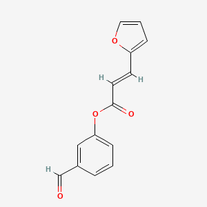 molecular formula C14H10O4 B1238405 (3-formylphenyl) (E)-3-(furan-2-yl)prop-2-enoate 