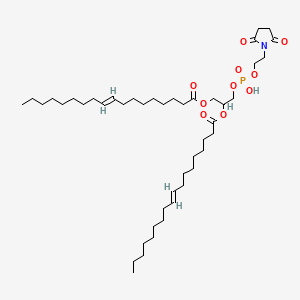 molecular formula C45H80NO10P B1238417 [3-[2-(2,5-dioxopyrrolidin-1-yl)ethoxy-hydroxyphosphoryl]oxy-2-[(E)-octadec-9-enoyl]oxypropyl] (E)-octadec-9-enoate CAS No. 97782-02-0