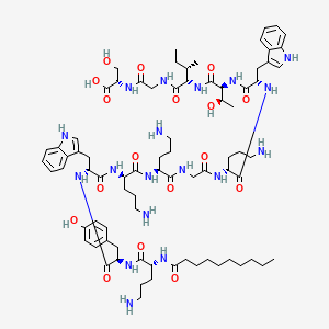 molecular formula C78H118N18O17 B12384187 Brevicidine analog 22 