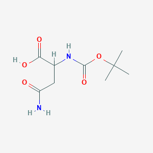 molecular formula C9H16N2O5 B123842 N2-[(叔丁氧羰基)]-L-天冬酰胺 CAS No. 142847-17-4