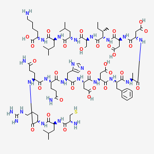 molecular formula C86H137N25O29S B12384257 H-Cys-Leu-Arg-Gln-Gln-His-Asp-Asp-Phe-Ala-Asp-Asp-Ile-Ser-Leu-Leu-Lys-OH 