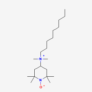 molecular formula C20H42N2O+ B1238427 4-(N,N-Dimethyl-N-nonyl)ammonium-2,2,6,6-tetramethylpiperidine-1-oxyl CAS No. 61165-80-8