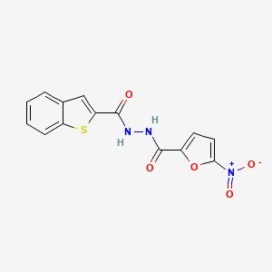 molecular formula C14H9N3O5S B12384295 N'-(1-benzothiophene-2-carbonyl)-5-nitrofuran-2-carbohydrazide 