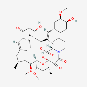 15,19-Epoxy-3H-pyrido[2,1-c][1,4]oxaazacyclotricosine-1,7,20,21(4H,23H)-tetrone, 8-ethyl-5,6,8,11,12,13,14,15,16,17,18,19,24,25,26,26a-hexadecahydro-5,19-dihydroxy-3-[(1E)-2-[(1R,3R,4R)-4-hydroxy-3-methoxycyclohexyl]-1-methylethenyl]-14,16-dimethoxy-4,10,12,18-tetramethyl-, (3S,4R,5S,8R,9E,12S,14S,15R,16S,18R,19R,26aS)-