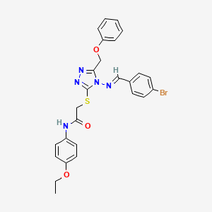 molecular formula C26H24BrN5O3S B12384359 2-[[4-[(E)-(4-bromophenyl)methylideneamino]-5-(phenoxymethyl)-1,2,4-triazol-3-yl]sulfanyl]-N-(4-ethoxyphenyl)acetamide 