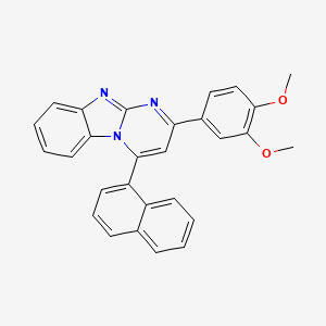 molecular formula C28H21N3O2 B12384400 Antitumor agent-107 