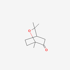 molecular formula C10H16O2 B1238441 2-氧杂双环(2.2.2)辛烷-6-酮, 1,3,3-三甲基-, (1R,4S)- CAS No. 70222-88-7