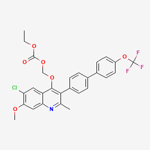 [6-Chloro-7-methoxy-2-methyl-3-[4-[4-(trifluoromethoxy)phenyl]phenyl]quinolin-4-yl]oxymethyl ethyl carbonate