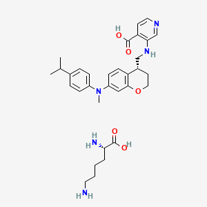 molecular formula C32H43N5O5 B12384449 Zavondemstat (L-lysine) 