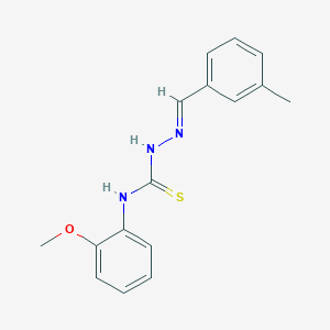 1-(2-methoxyphenyl)-3-[(E)-(3-methylphenyl)methylideneamino]thiourea