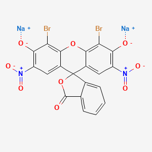 disodium;4',5'-dibromo-2',7'-dinitro-3-oxospiro[2-benzofuran-1,9'-xanthene]-3',6'-diolate