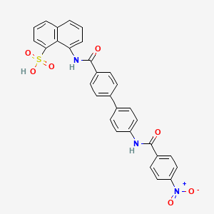 8-[[4-[4-[(4-Nitrobenzoyl)amino]phenyl]benzoyl]amino]naphthalene-1-sulfonic acid