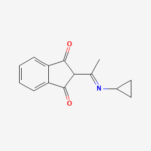 2-(1-Cyclopropyliminoethyl)indene-1,3-dione