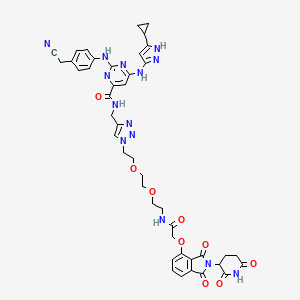 molecular formula C43H44N14O9 B12384544 PROTAC Chk1 degrader-1 