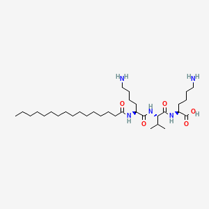 molecular formula C33H65N5O5 B12384577 Palmitoyl-lysyl-valyl-lysine CAS No. 623172-55-4