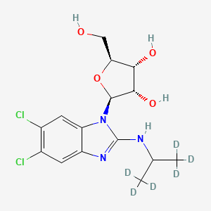 molecular formula C15H19Cl2N3O4 B12384612 Maribavir-d6 