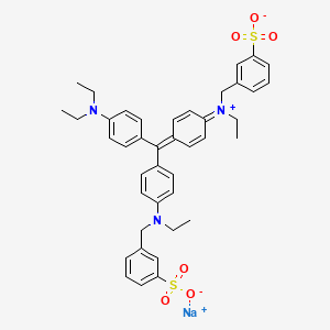 molecular formula C41H44N3NaO6S2 B12384634 sodium;3-[[4-[[4-(diethylamino)phenyl]-[4-[ethyl-[(3-sulfonatophenyl)methyl]azaniumylidene]cyclohexa-2,5-dien-1-ylidene]methyl]-N-ethylanilino]methyl]benzenesulfonate 