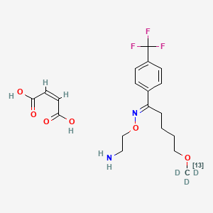 molecular formula C19H25F3N2O6 B12384648 Fluvoxamine-13C, d3 (maleate) 