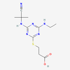 molecular formula C12H18N6O2S B12384681 Cyanazine-3-mercaptopropanoic acid 