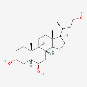molecular formula C23H40O3 B1238470 24-Nor-5beta-cholane-3alpha,6alpha,23-triol 
