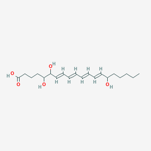 molecular formula C20H32O5 B1238475 5,6,15-Trihydroxy-7,9,11,13-eicosatetraenoic acid 