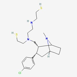 2-[2-[[(2R,3S,5S)-3-(4-chlorophenyl)-8-methyl-8-azabicyclo[3.2.1]octan-2-yl]methyl-(2-sulfanylethyl)amino]ethylamino]ethanethiol