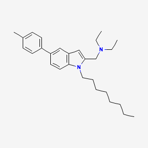 molecular formula C28H40N2 B12384792 N-ethyl-N-[[5-(4-methylphenyl)-1-octylindol-2-yl]methyl]ethanamine 