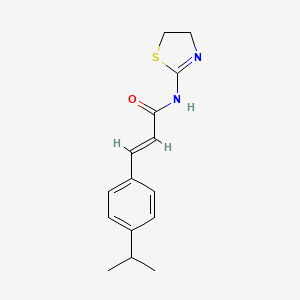 molecular formula C15H18N2OS B1238480 N-(4,5-二氢-1,3-噻唑-2-基)-3-(4-异丙基苯基)丙烯酰胺 