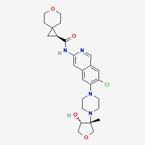 (1S)-N-(7-chloro-6-{4-[(3R,4R)-4-hydroxy-3-methyloxolan-3-yl]piperazin-1-yl}isoquinolin-3-yl)-6-oxaspiro[2.5]octane-1-carboxamide