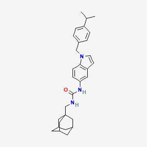 molecular formula C30H37N3O B12384821 1-(1-adamantylmethyl)-3-[1-[(4-propan-2-ylphenyl)methyl]indol-5-yl]urea 