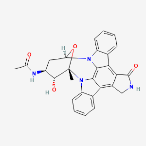 molecular formula C28H24N4O4 B12384862 N-[(2S,3R,4S,6R)-3-hydroxy-2-methyl-16-oxo-29-oxa-1,7,17-triazaoctacyclo[12.12.2.12,6.07,28.08,13.015,19.020,27.021,26]nonacosa-8,10,12,14,19,21,23,25,27-nonaen-4-yl]acetamide 