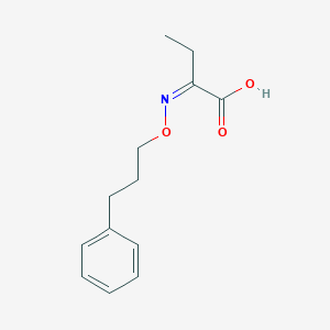 molecular formula C13H17NO3 B1238489 (2Z)-2-(3-phenylpropoxyimino)butanoic acid 