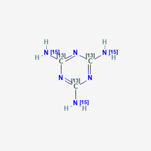 molecular formula C3H6N6 B12384918 Melamine-13C3,15N3 