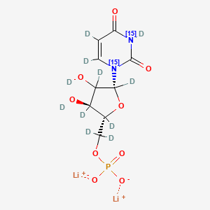 molecular formula C9H11Li2N2O9P B12384978 Uridine 5'-monophosphate-15N2,d11 (dilithium) 