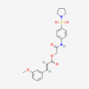 [2-oxo-2-(4-pyrrolidin-1-ylsulfonylanilino)ethyl] (E)-3-(3-methoxyphenyl)prop-2-enoate