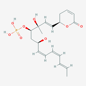 molecular formula C19H27O8P B12384982 [(1E,3R,4R,6R,7Z,9Z,11E)-3,6-dihydroxy-3-methyl-1-[(2R)-6-oxo-2,3-dihydropyran-2-yl]trideca-1,7,9,11-tetraen-4-yl] dihydrogen phosphate 