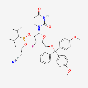 molecular formula C40H47FN3O8P B12384984 3'-Deoxy-5'-O-(4,4'-dimethoxytrityl)-3'-fluoro uridine-2'-CED-phosphoramidite 