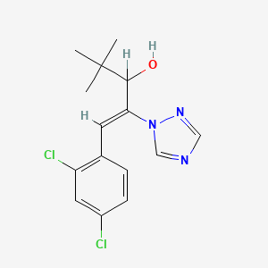 molecular formula C15H17Cl2N3O B1238500 1-(2,4-Dichlorophenyl)-4,4-dimethyl-2-(1H-1,2,4-triazol-1-yl)pent-1-en-3-ol CAS No. 76714-16-4