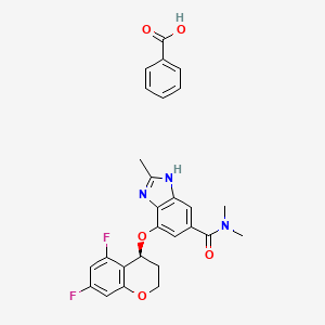 molecular formula C27H25F2N3O5 B12385028 Tegoprazan (Benzoate) 