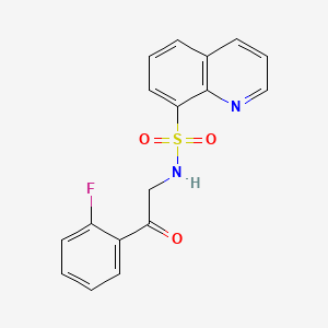 N-[2-(2-fluorophenyl)-2-oxoethyl]quinoline-8-sulfonamide