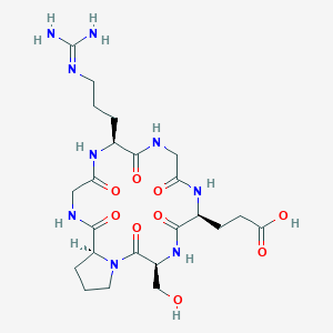 molecular formula C23H37N9O9 B12385056 Cyclo(Gly-Arg-Gly-Glu-Ser-Pro) 