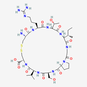 molecular formula C37H64N12O12S2 B12385091 H-Cys(1)-Arg-Thr-Ile-Gly-Pro-Ser-Val-Cys(1)-OH 