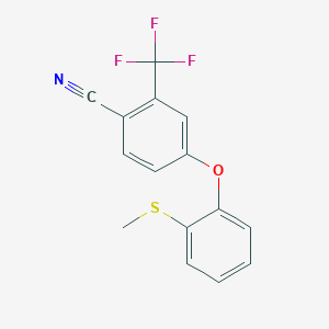 molecular formula C15H10F3NOS B12385092 4-(2-(Methylthio)phenoxy)-2-(trifluoromethyl)benzonitrile 