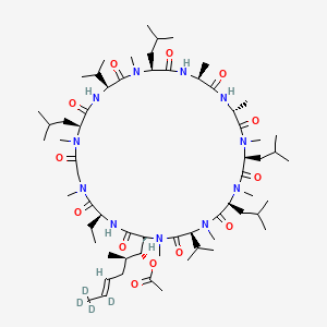 molecular formula C64H113N11O13 B12385103 Cyclosporin A acetate-d4 