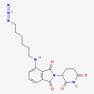 molecular formula C19H22N6O4 B12385123 Pomalidomide 4'-alkylC6-azide 